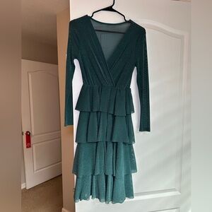WOMENS GREEN HOLIDAY DRESS